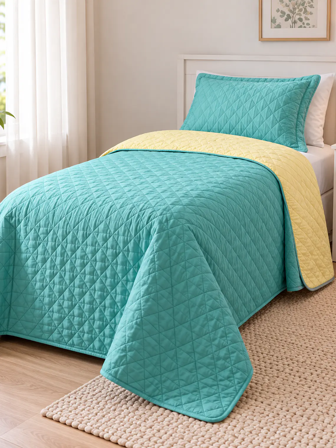 Quilt 1.5 Plazas Bicolor Ultrasónico (variedad colores) 3