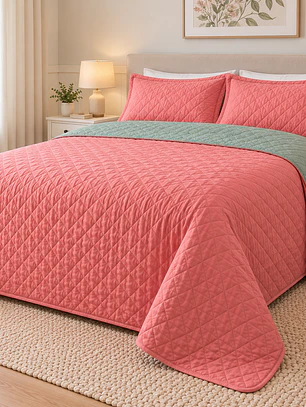 Quilt 2 Plazas Bicolor Ultrasónico (variedad colores)