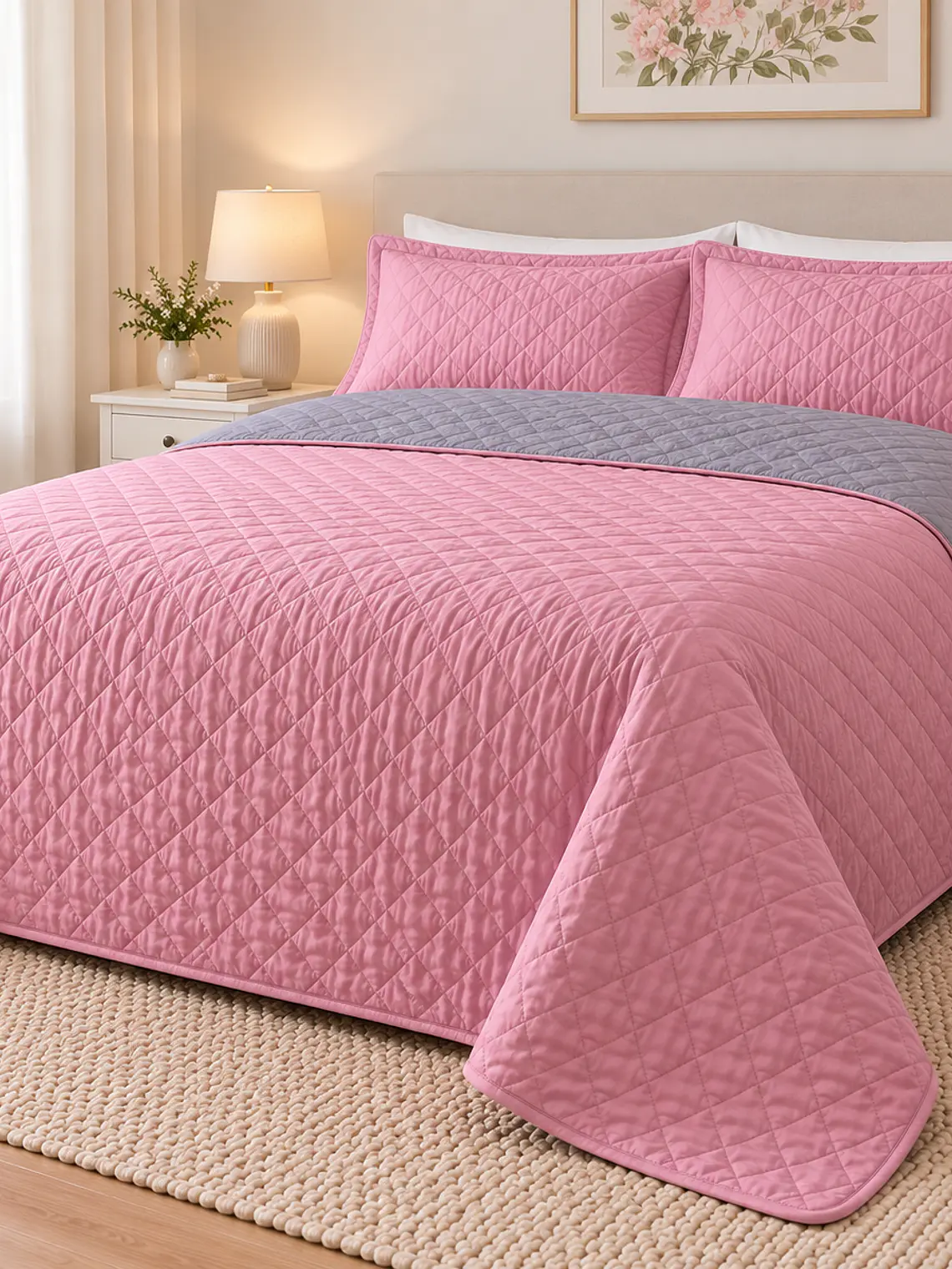 Quilt KING Bicolor Ultrasónico (variedad colores) 1