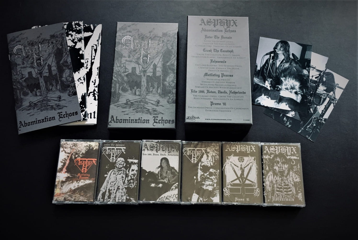 Asphyx Abomination Echoes Box Set cassettes