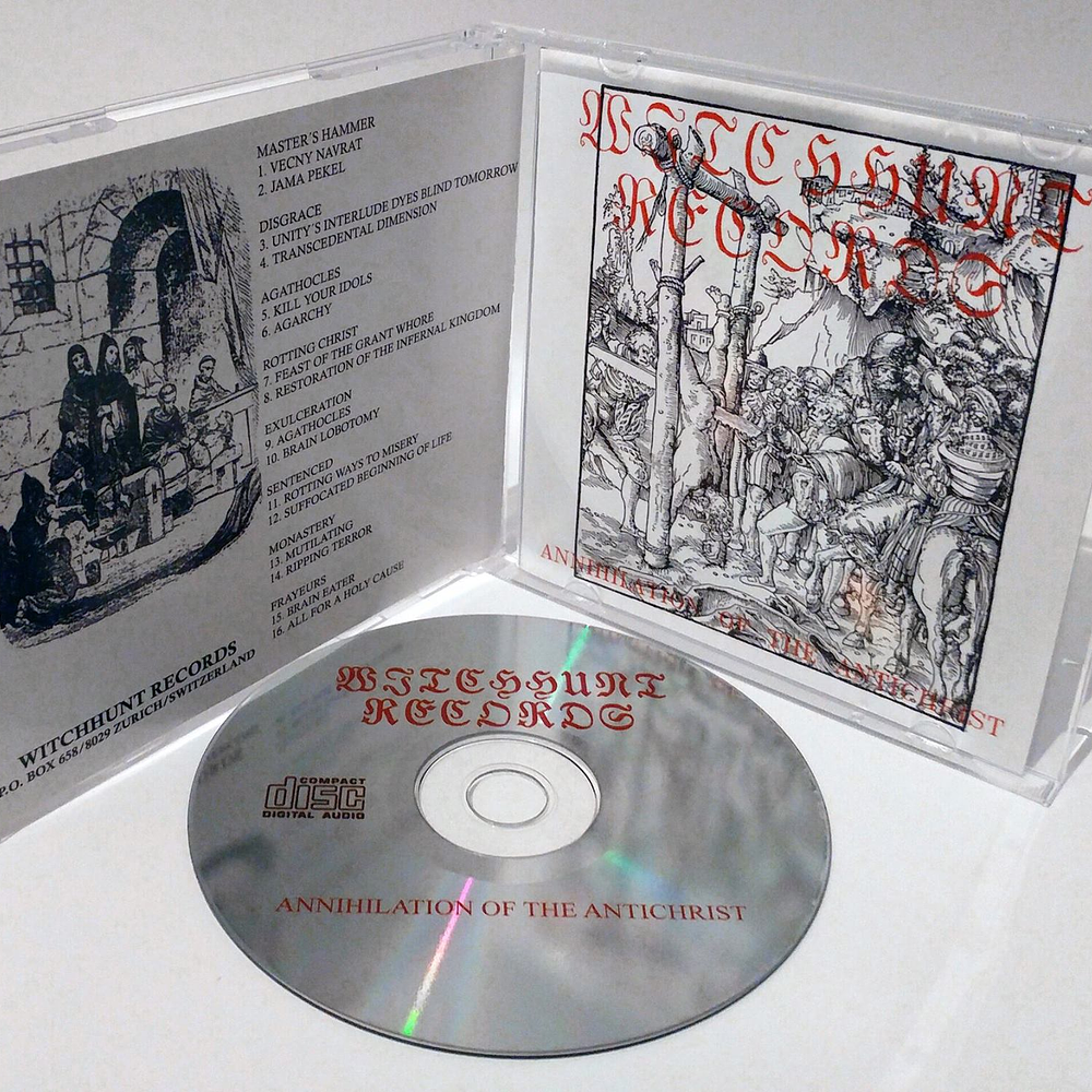 Witchhunt Records 1992 "Annihilation Of The Antichrist" CD Bootleg