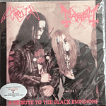 Morbid / Mayhem "A Tribute To The Black Emperors" Bootleg vinyl Split LP original artwork!!! 