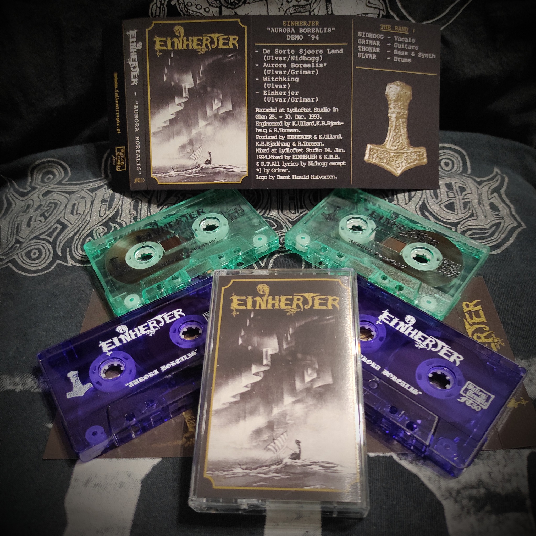 Einherjer Aurora Borealis purple & green cassette