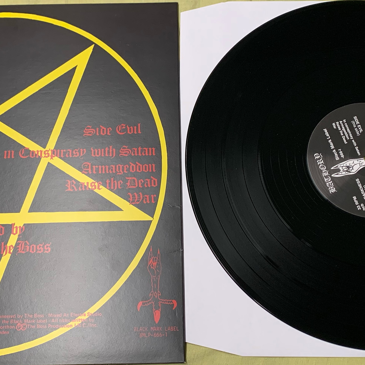 Bathory Bathory LP bootleg vinyl yellow goat