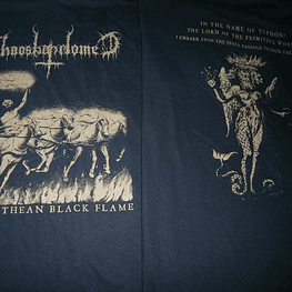 Chaosbaphomet "Promethean Black Flame" official shirt size L gold print!!