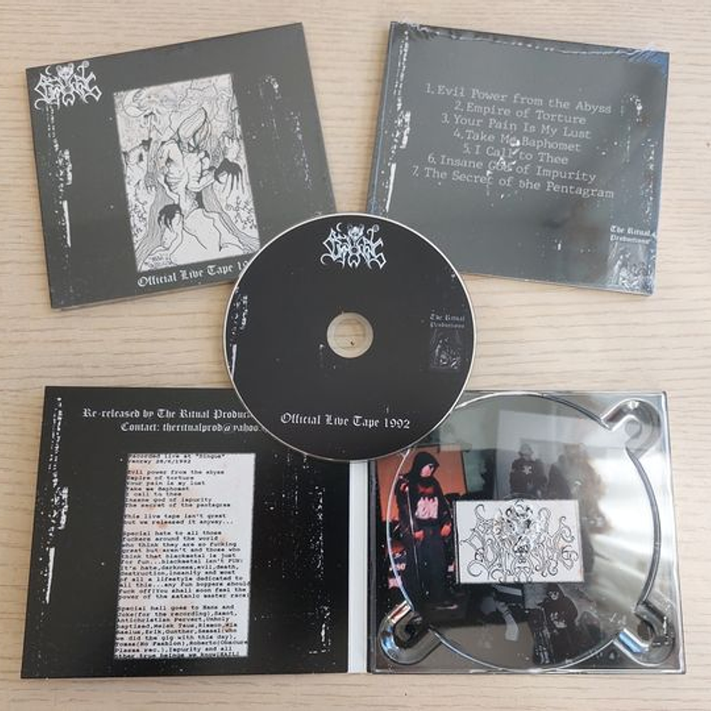 Bestial Summoning ‎"Official Live Tape 1992" CD Digipack