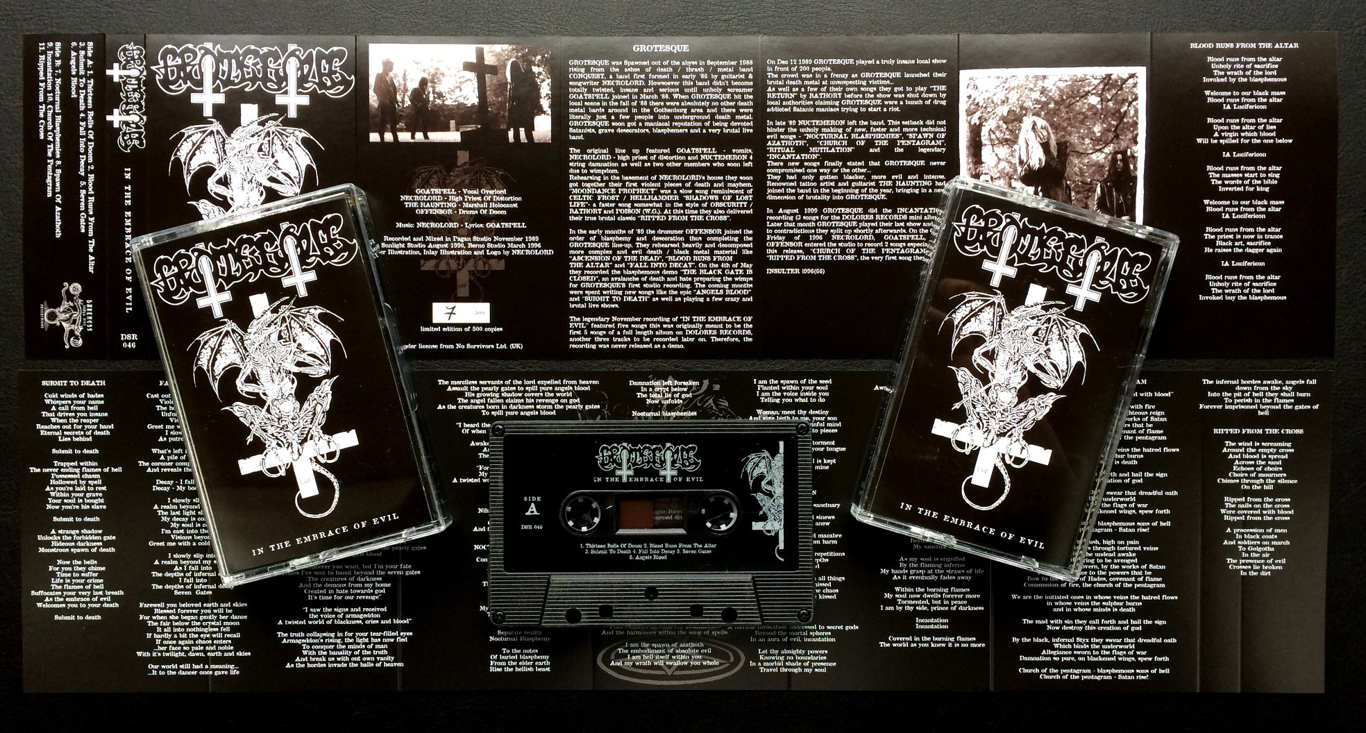 Grotesque ‎In The Embrace Of Evil Cassette