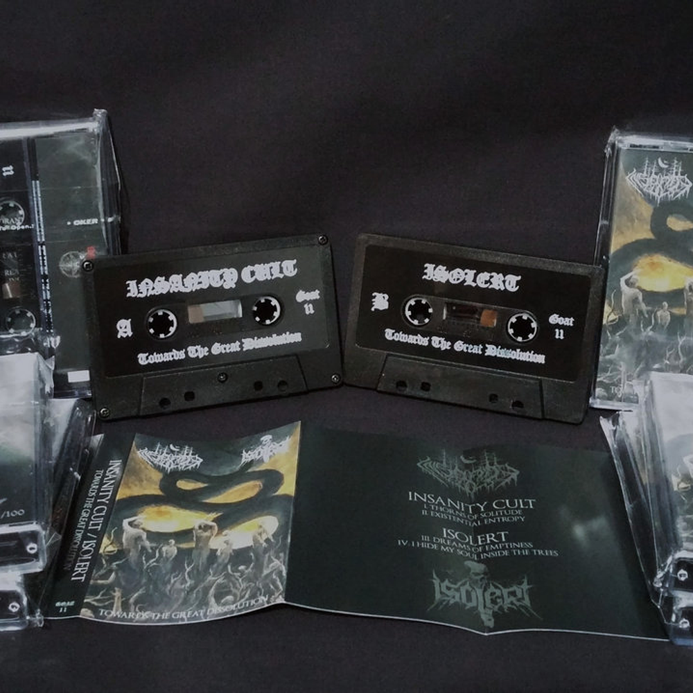 Insanity Cult / Isolert "Towards The Great Dissolution" Split Cassette