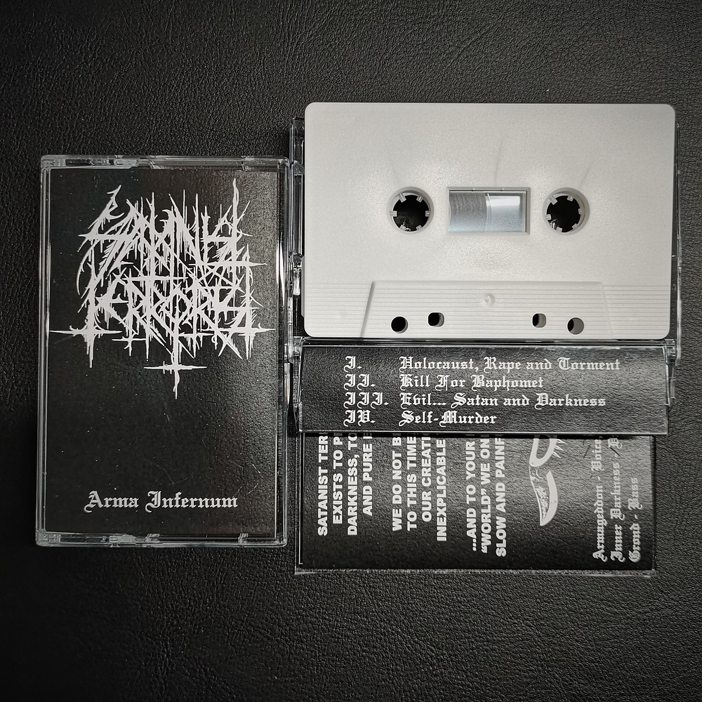 Satanist Terrorist "Arma Infernum" White Cassette!!