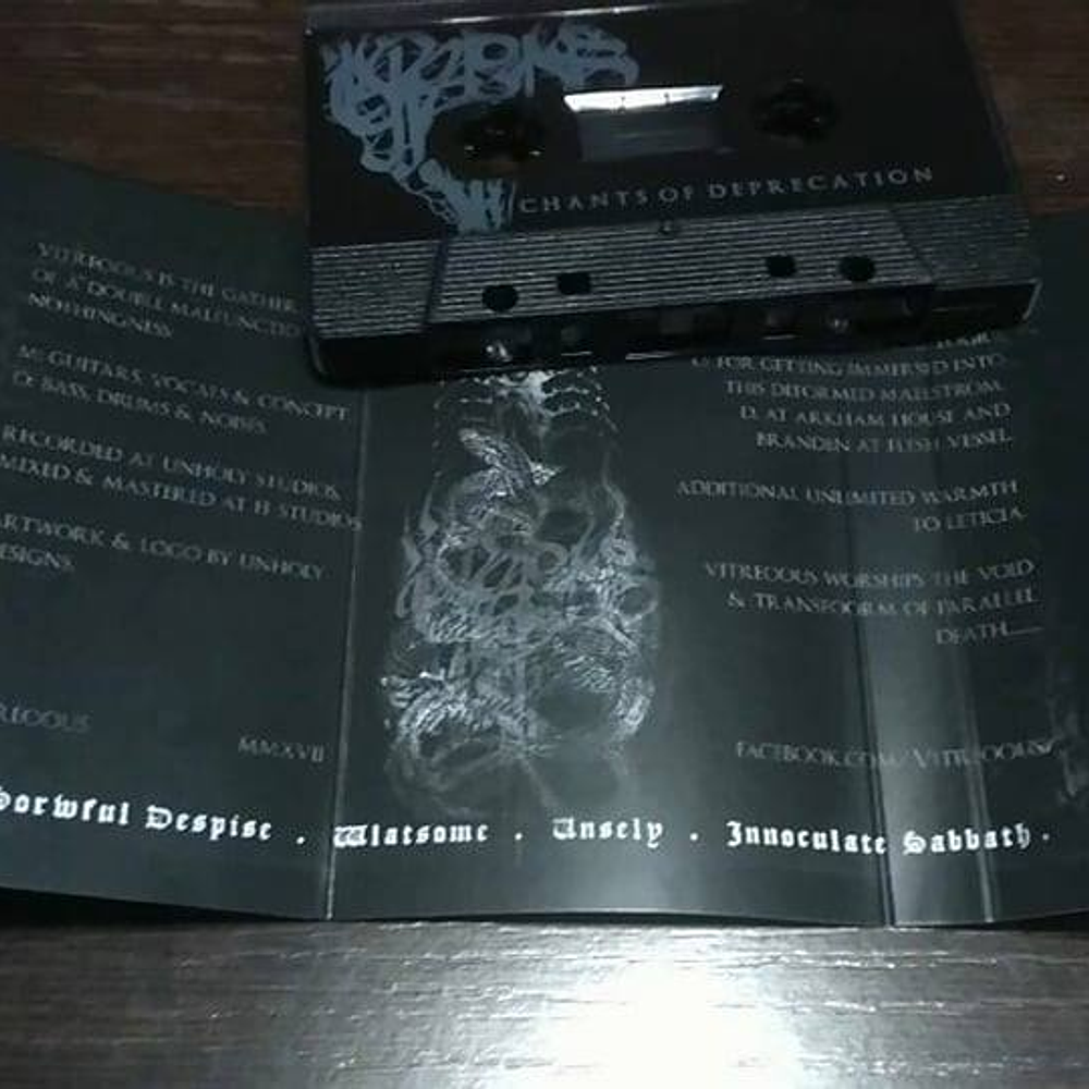 Vitreoous ‎"Chants Of Deprecation" Cassette Arkham House version!!