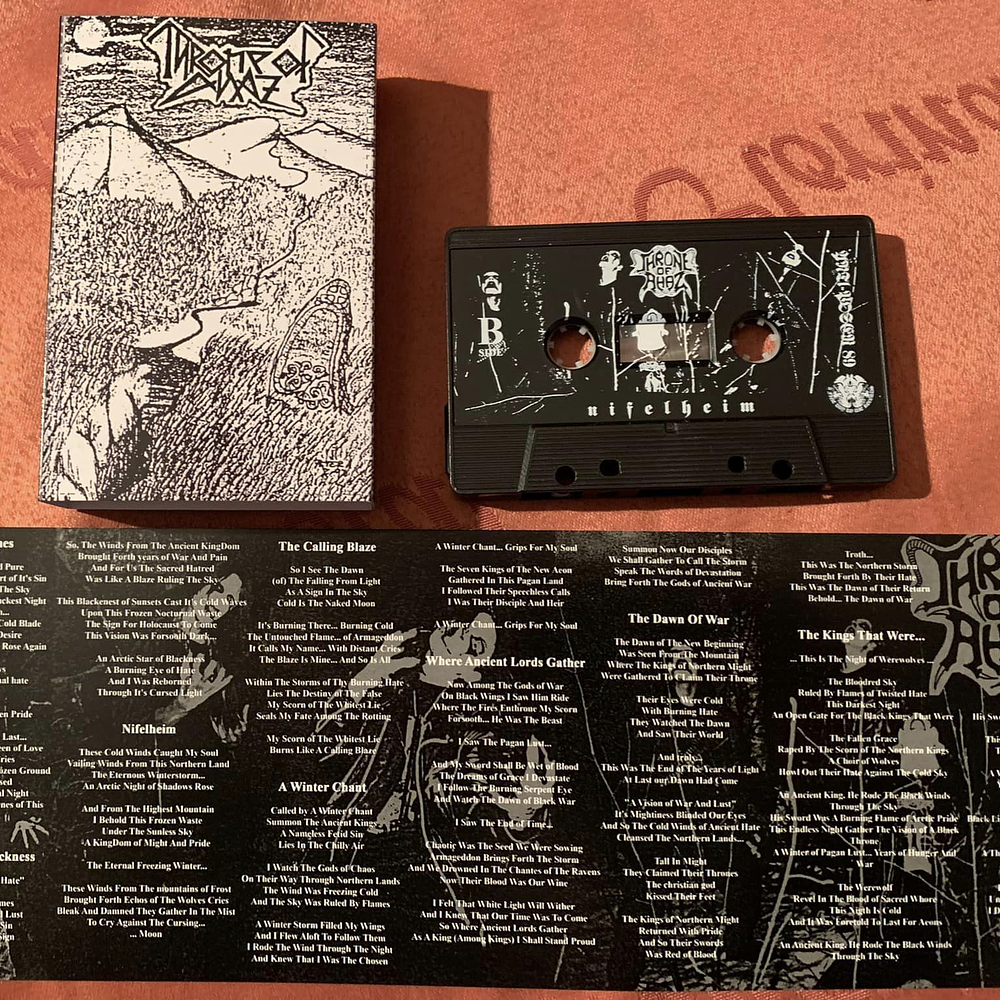 Throne Of Ahaz "Nifelheim" Cassette cardboard slipcase and demo bonustracks!!