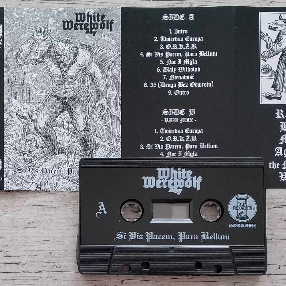 White Werewolf "Si Vis Pacem, Para Bellum" Black Cassette!!