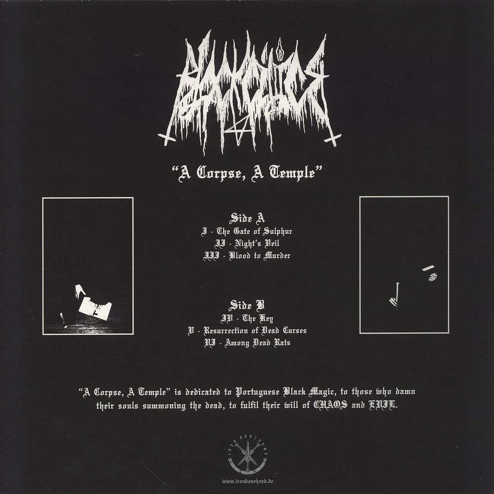 Black Cilice "A Corpse, A Temple" LP Second Press Blue Vinyl!!