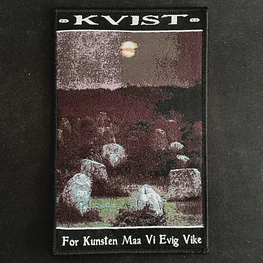Kvist "For Kunsten Maa Vi Evig Vike" [black border], Patch woven