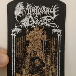 Mortuary Drape "All The Witches Dance" Black Border Woven Patch!!