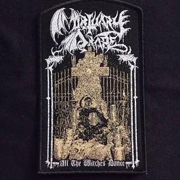 Mortuary Drape "All The Witches Dance" Black Border Woven Patch!!