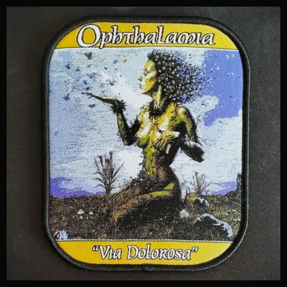Ophthalamia "Via Dolorosa" [black border] Patch woven