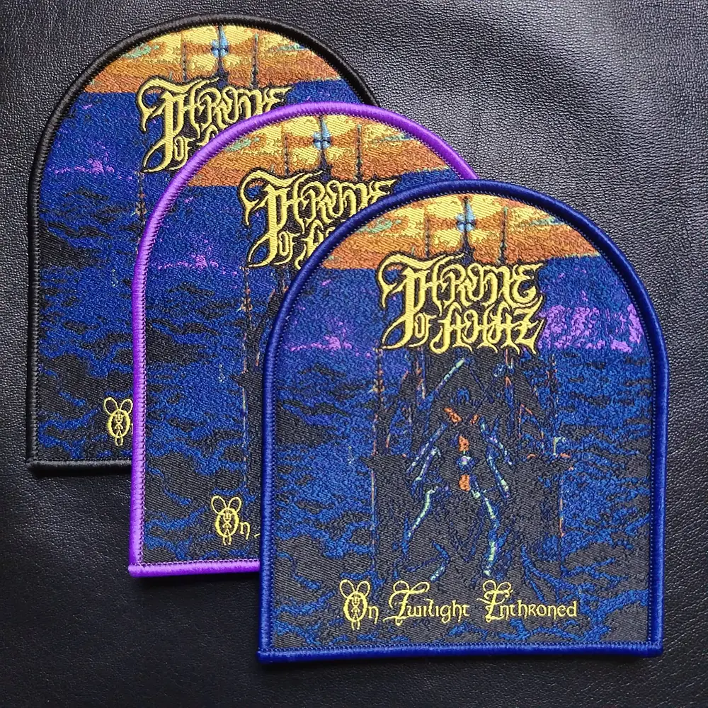 Throne of Ahaz "On Twilight Enthroned" [black and blue border], Patch woven!!
