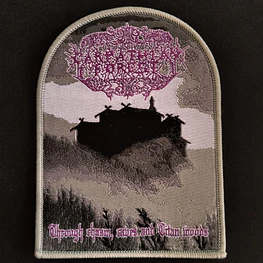 Carpathian Forest "Through Chasm, Caves and Titan Woods…" [black, Magenta and Grey border] Patch woven