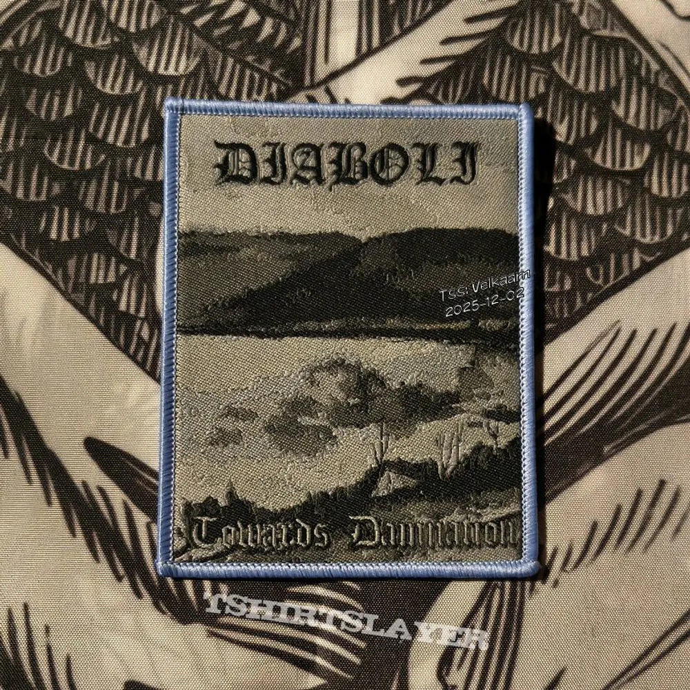 Diaboli "Towards Damnation" Woven Patch Blue border!!