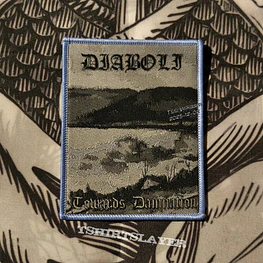 Diaboli "Towards Damnation" Woven Patch Blue border!!