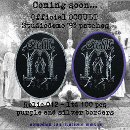 Occult "Studiodemo 1993" Woven Patch Purple border!!