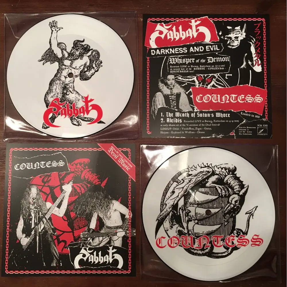Countess / Sabbat "Countess / Sabbat" Split Picture vinyl 7"EP