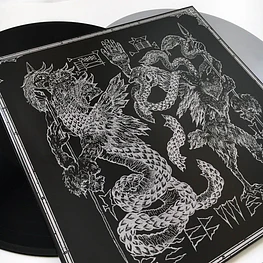 ABSU "The Temples of Offal / Return of the Ancients 35th Anniversary Edition" LP silver vinyl!!
