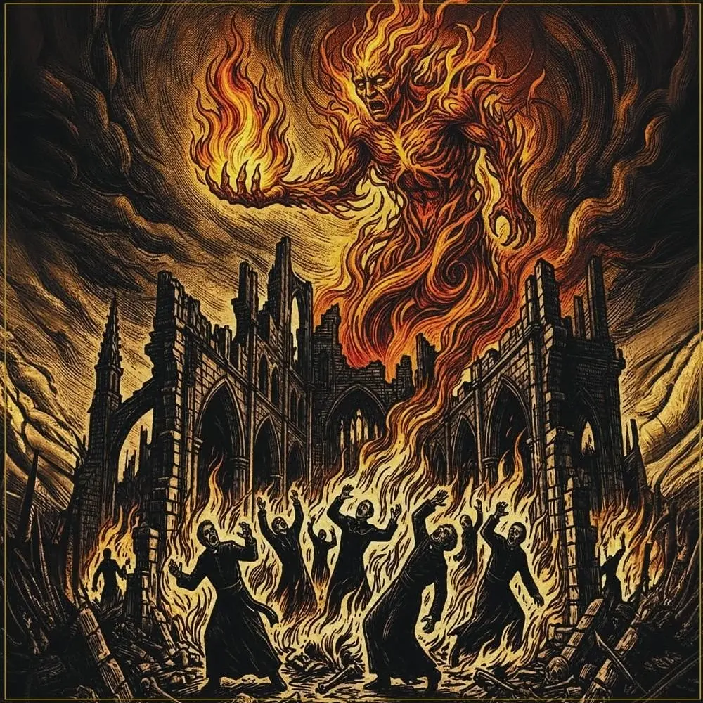 Hellchains / Musta Leski "Burning Temples Maggots / Minas Morgul" Split CD