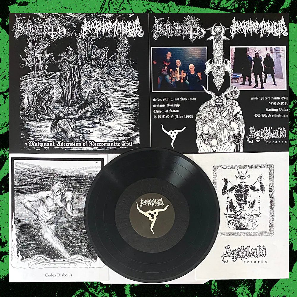 Behemoth / Baphomancia "Malignant Ascension Of Necromantic Evil" LP Vinyl!!