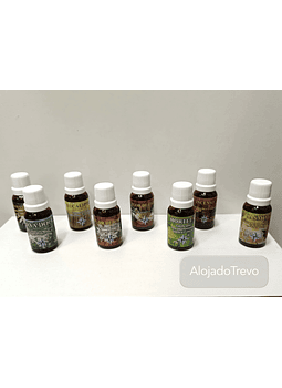 Essências: Dama da Noite, Erva Doce, Eucalipto, Flor de café, Flor de figo, Hortelã, Incenso, Jasmim