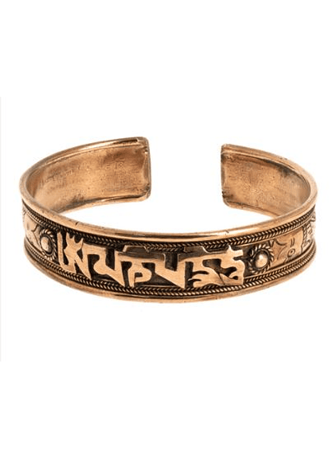 Pulseira cobre Om Mani Padme Hum