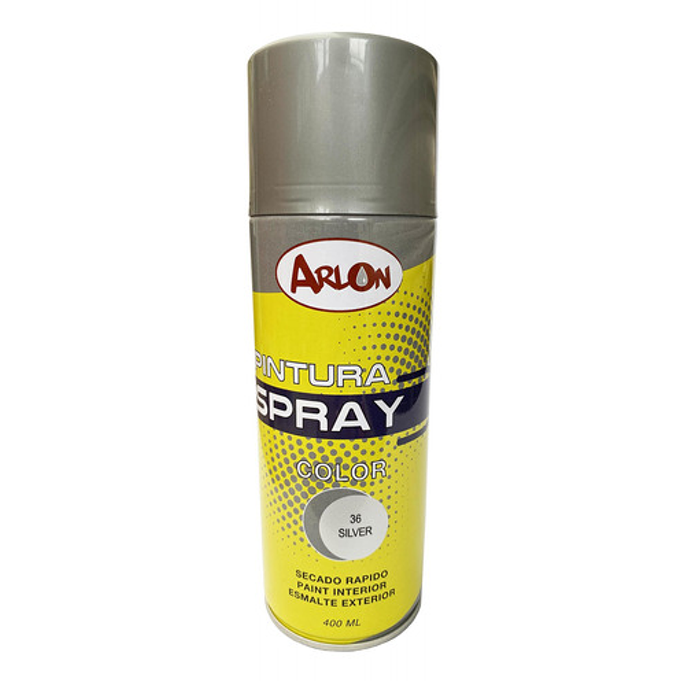  Pintura Spray Gris Plata Aerosol Uso General 1