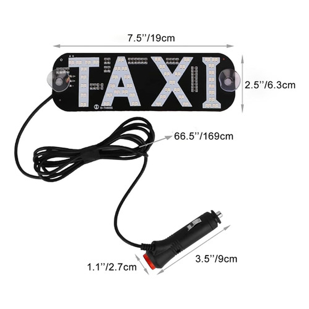 Letrero Taxi Led Luminoso Para Vehiculos 11