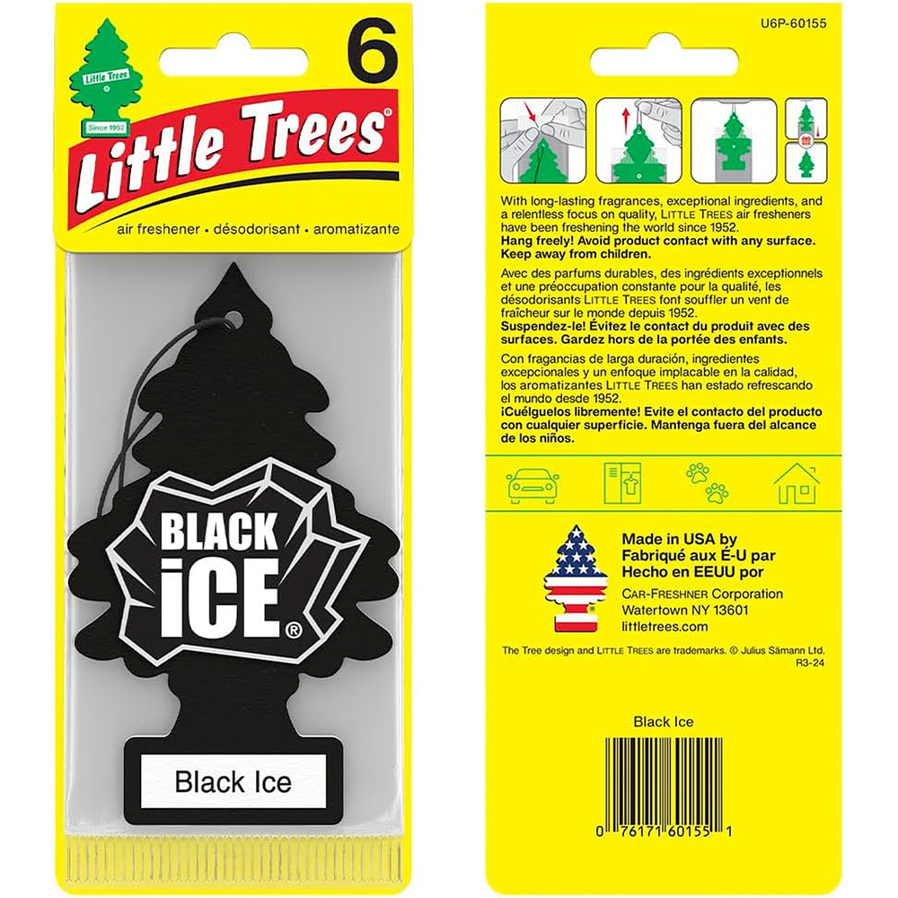 Pino Aromatico Black Ice Negro Little Trees Pack 24 Unidades 4