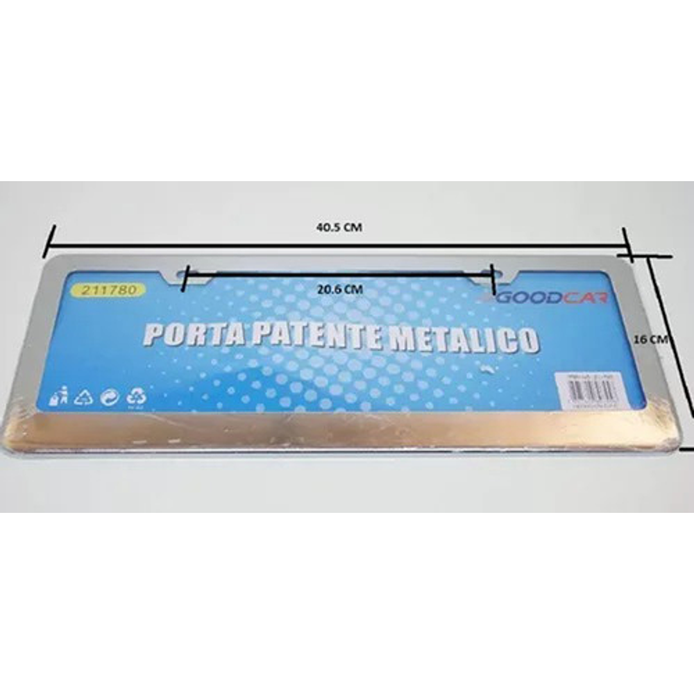 Pack 2 Marcos Porta Patente Auto Universal 2