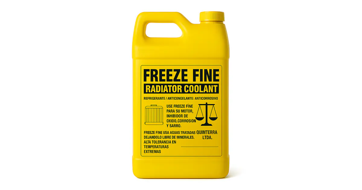 Freeze Fine Antifreeze Coolant Anticongelante Color Verde