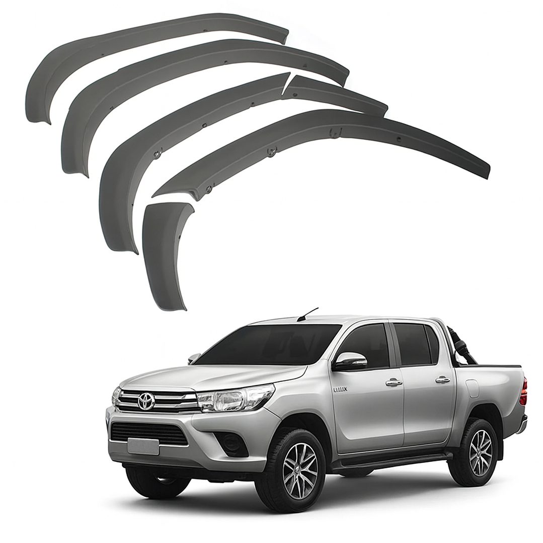 Fangueras Extensiones Tapabarro Hilux Revo Negras 2016-2022 1
