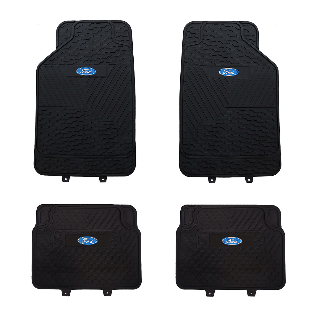 Pisos De Goma Marca Ford Para Vehículos 4 Piezas 1