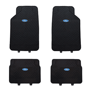 Pisos De Goma Marca Ford Para Vehículos 4 Piezas
