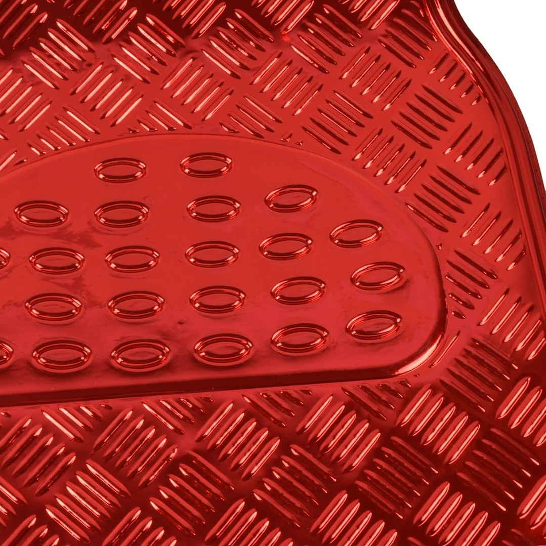 Pisos De Goma 4 Piezas Universal Rojo Para Auto Y Camioneta 5