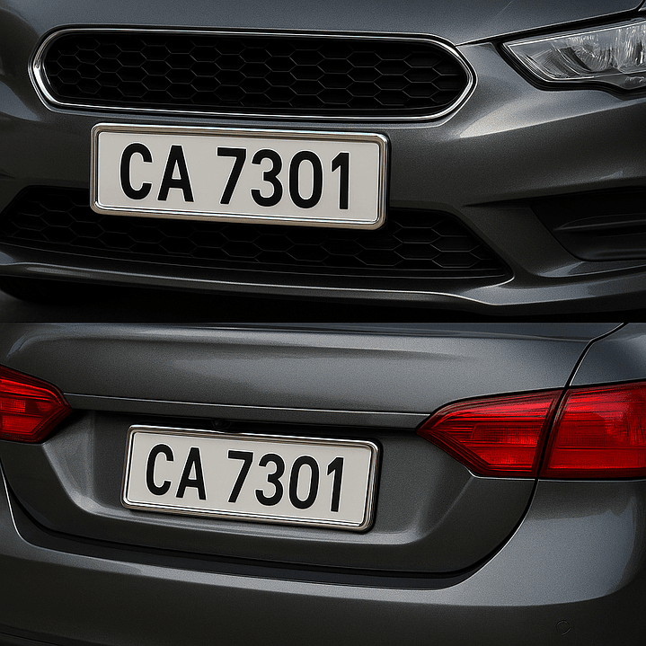 Pack 2 Marcos Porta Patente Auto Universal 2