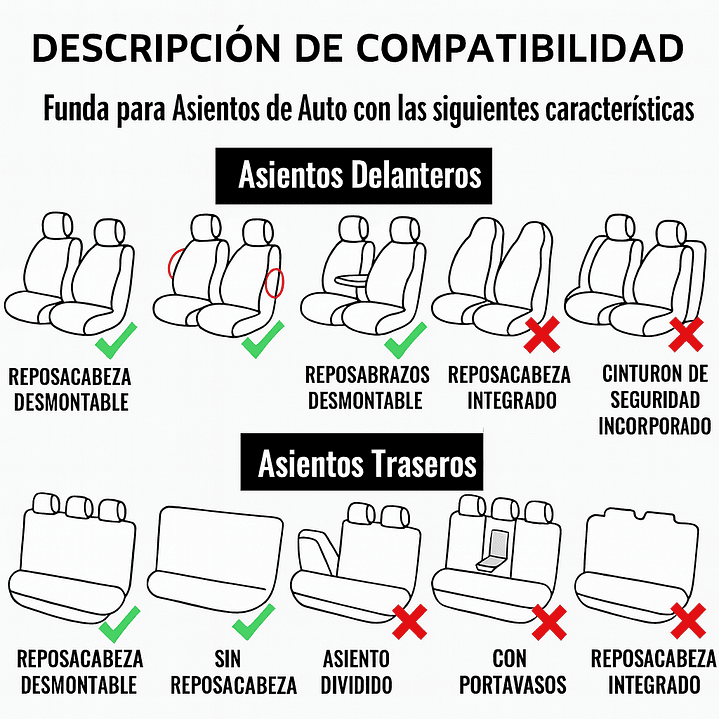 Fundas Asiento Kia Eco Cuero Negro – 9 Piezas Bordadas | JJ Group 2