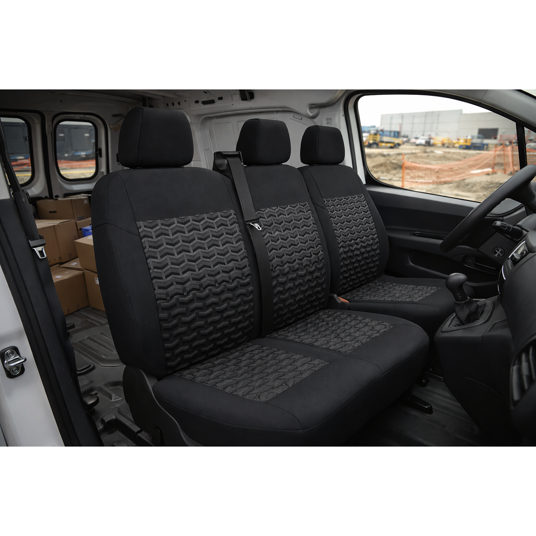 Fundas Cubre Asiento Delantero 2 Plazas Tela Furgón Camioneta Camión 2