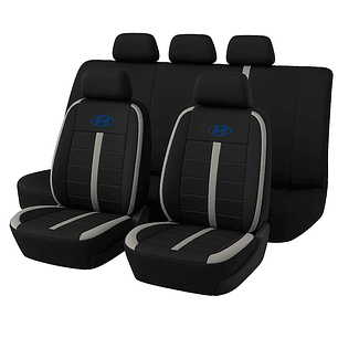 Fundas Asiento Hyundai Tela Poliester Negro Gris | JJ Group