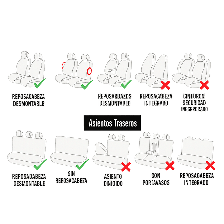 Fundas Asiento Suzuki Tela Poliester Negro Gris | JJ Group 2