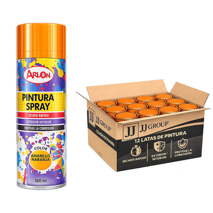 Pack 12 Latas De Pintura Spray Aerosol Varios Colores 500 Ml 2