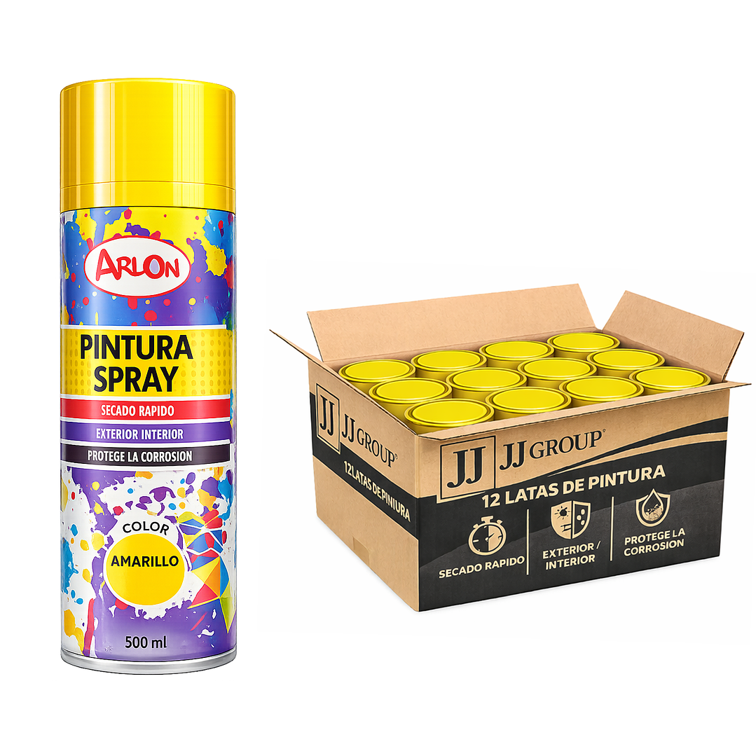 Pack 12 Latas De Pintura Spray Aerosol Varios Colores 500 Ml 3