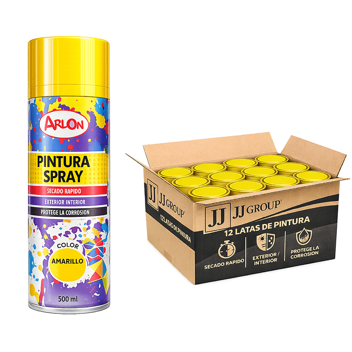 Pack 12 Latas De Pintura Spray Aerosol Varios Colores 500 Ml 3