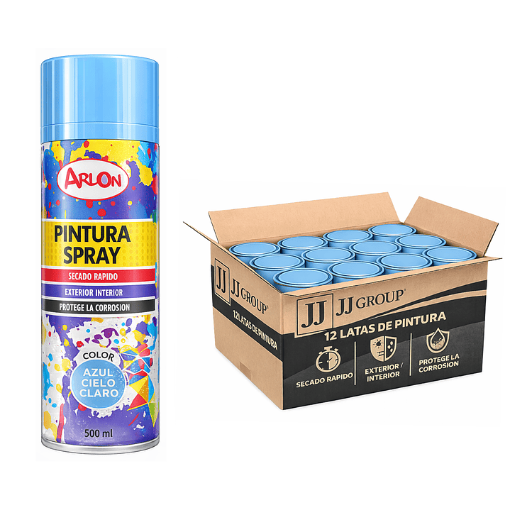 Pack 12 Latas De Pintura Spray Aerosol Varios Colores 500 Ml 4